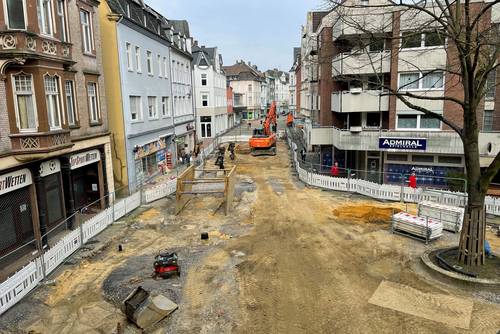 Herten - Umbau der Ewaldstraße schreitet weiter voran