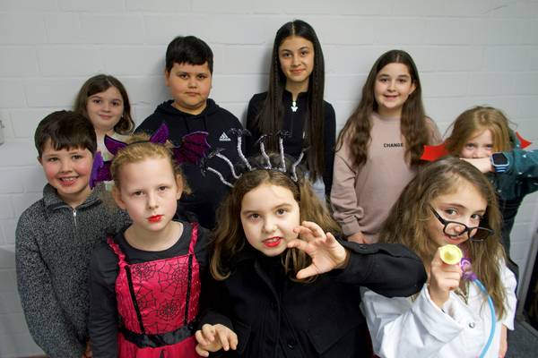 Der Kinderchor „STIMMT!“ der Städtischen Musikschule Herten präsentiert in Anlehnung an die Geschichten vom „Kleinen Vampir“ von Angela Sommer-Bodenburg sein eigenes kleines Grusical. Die 13 Mädchen und Jungen schlüpfen in die Rollen der Vampire, des Vampirjägers, Eltern und sogar einer etwas schrulligen Psychologin. 