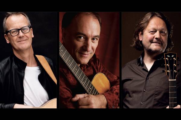 Peter Kroll-Ploeger, Peter Finger und Georg Göbel-Jakobi (v.l.) werden bei der Guitar Night im Glashaus Herten Fans der Gitarrenmusik auf eine musikalische Reise von Blues, Folk und Picking bis hin zu jazzigen Klängen mitnehmen. (Fotos: Luise Jakobi)